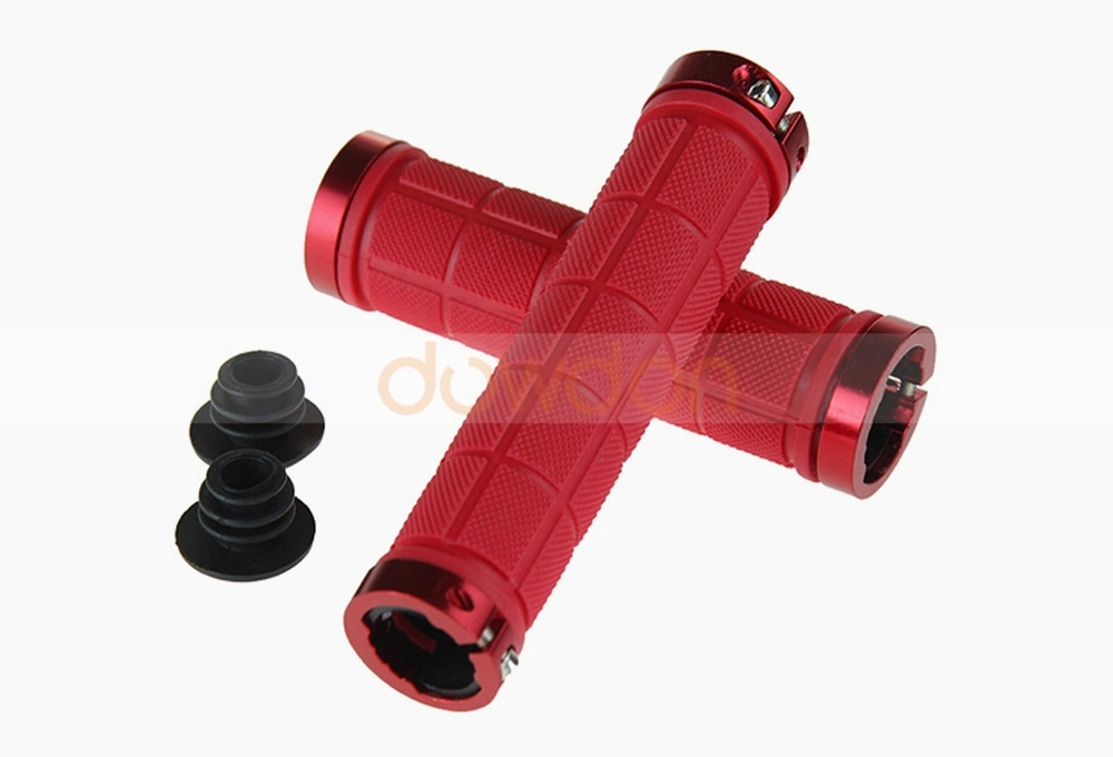 Color Option High quality/High cost performance  Mountain Bike Rubber Handlebar Grip with Aluminum Locking