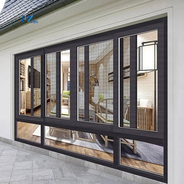 2023 Hot vender PVC &amp; UPVC Customized janelas deslizantes de vidro duplo com design de grelhados