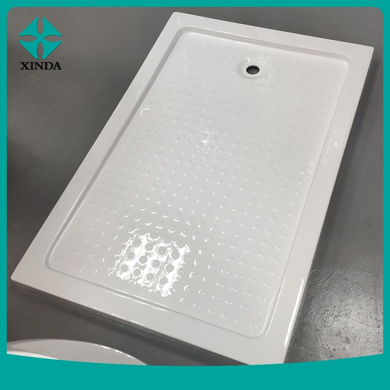 Fan-Shaped Corner Drain Acrylic Shower Tray Direct Manufacturer