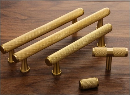 Golden Brass T Shape Furniture Handle