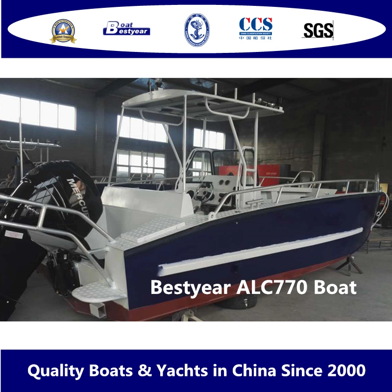 Bestyear 7.7m 25FT Aluminum Landing Craft High Speed Fishing Boat Passenger Transportation Between Islands