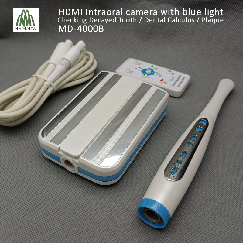 La luz azul y blanco de la Cámara Intraoral Dental de alta definición con HDMI y VGA Salida para la gran pantalla de televisión