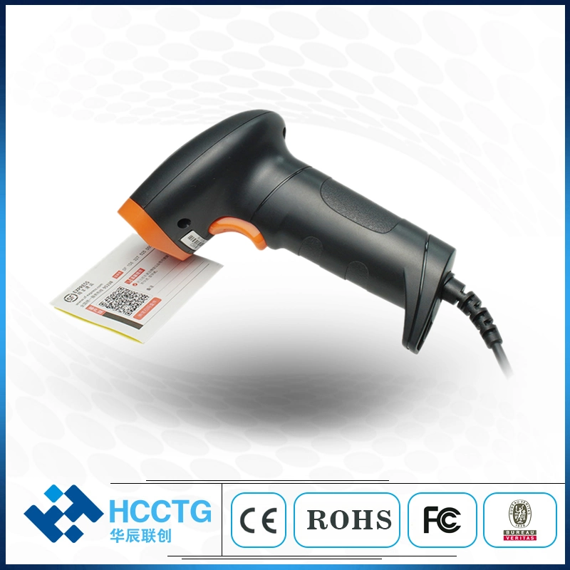 ماسحة ضوئية طويلة المدى تعمل برمز QR تم صنعت في الصين قارئ QR المخزون 2D Wireless Barcode Scanner HS-6603