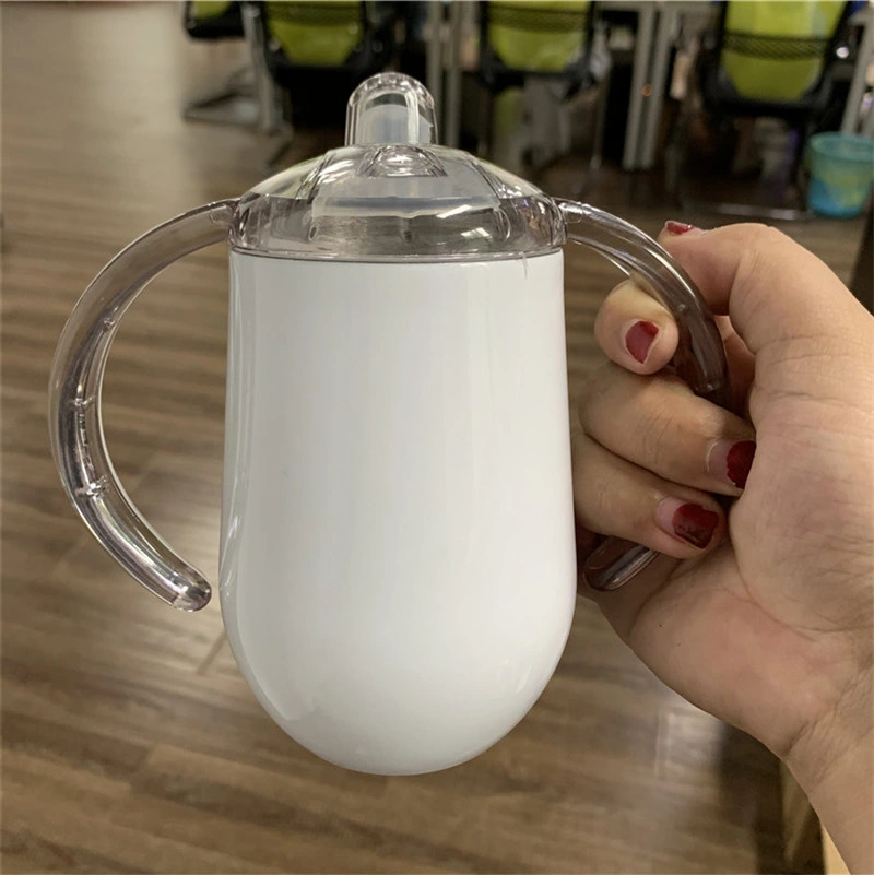 9oz Blanco Sublimación de pared doble Acero inoxidable aislado al vacío Tazas de niños pequeños