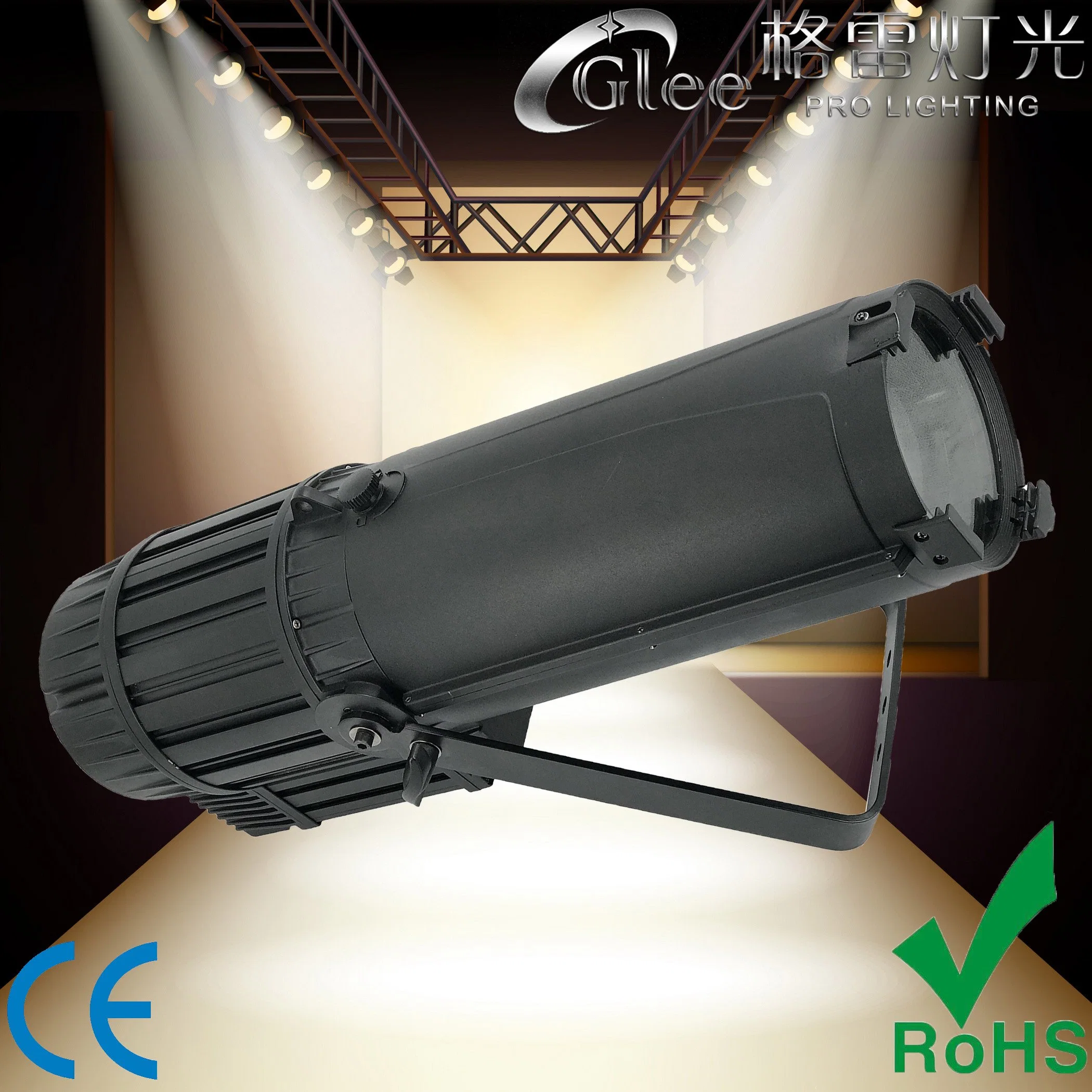 300W Waterproof Outdoor White LED Profile Ellipsoidal Theatrical Leko Spotlight