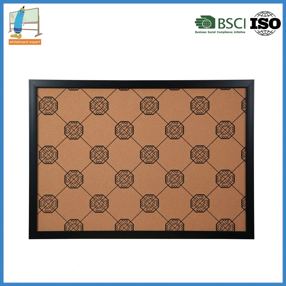 80*60*2cm Natural Color Printed Decorative Cork Board