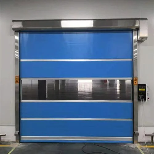 Puerta enrollable de alta velocidad de tejido de PVC de tejido automático industrial Para salas limpias farmacéuticas