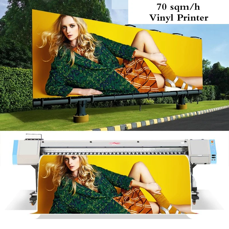 70sqm/H Dx5 XP600 Digital Printer 1.6m 1.8m 3.2m Vinyl Wrap Eco Solvent Printer