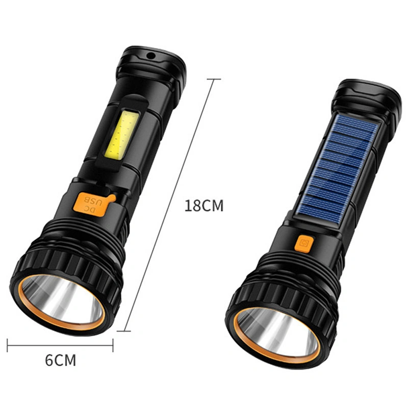 Linterna de emergencia con el tiempo Radio USB Cargador de teléfono mano manivela Generador Sos alarma 1800mAh LED linterna para alimentación doméstica