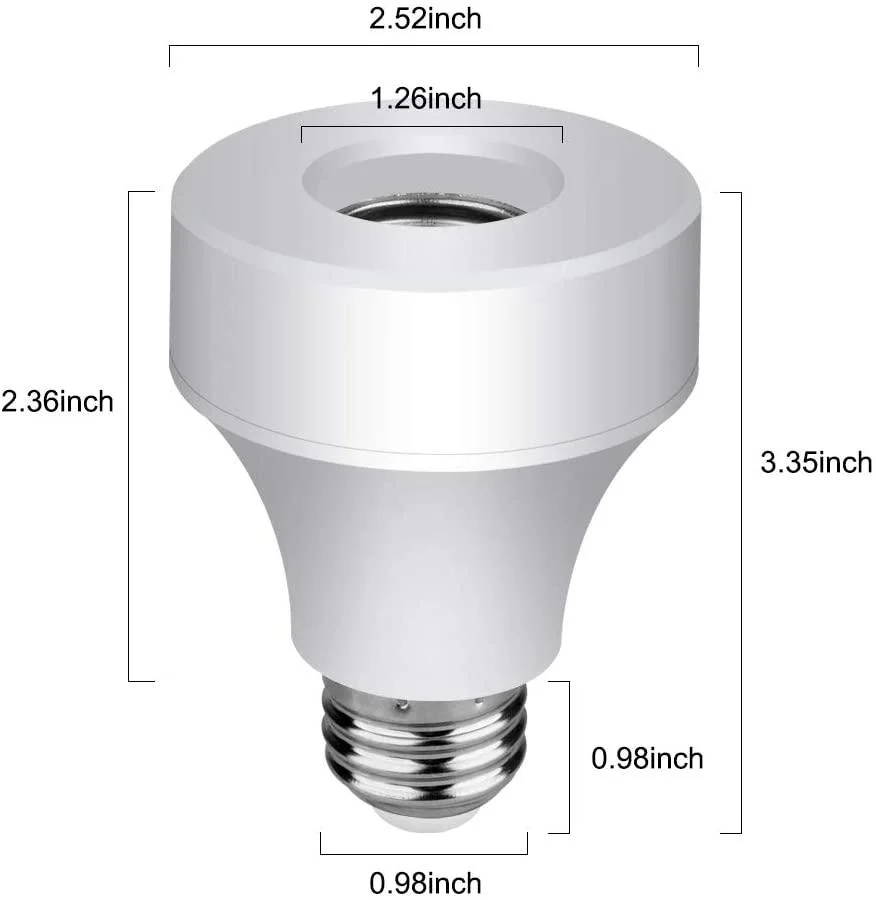 Smart Bulb Holder Tuya Smart Life Digital Electric E27/E26 Bulb Base Remot