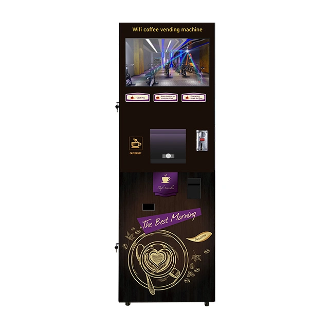 3dans1 Distributeur de café Chocolat chaud machine commerciale avec système POS ATM