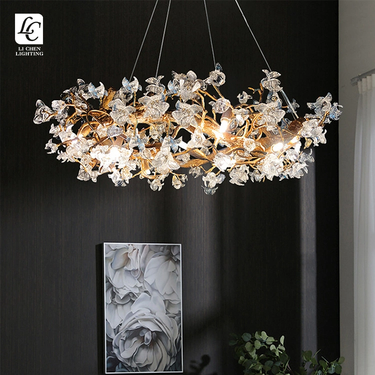 Contemporary Style Indoor Hotel Decoration Modern Luxury Glass Chandelier Lighting