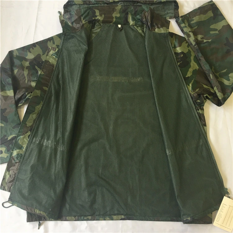 Multifunctional Professional Adult Camo Outdoor Raincoat PVC/Polyester Longcoat Mining Working Waterproof Rainwear Workwear