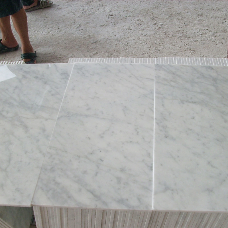 Italia Bianco Carrara blanco losa de piedra mármol natural del suelo de baldosas mosaico de la pared de la encimera de rodadura