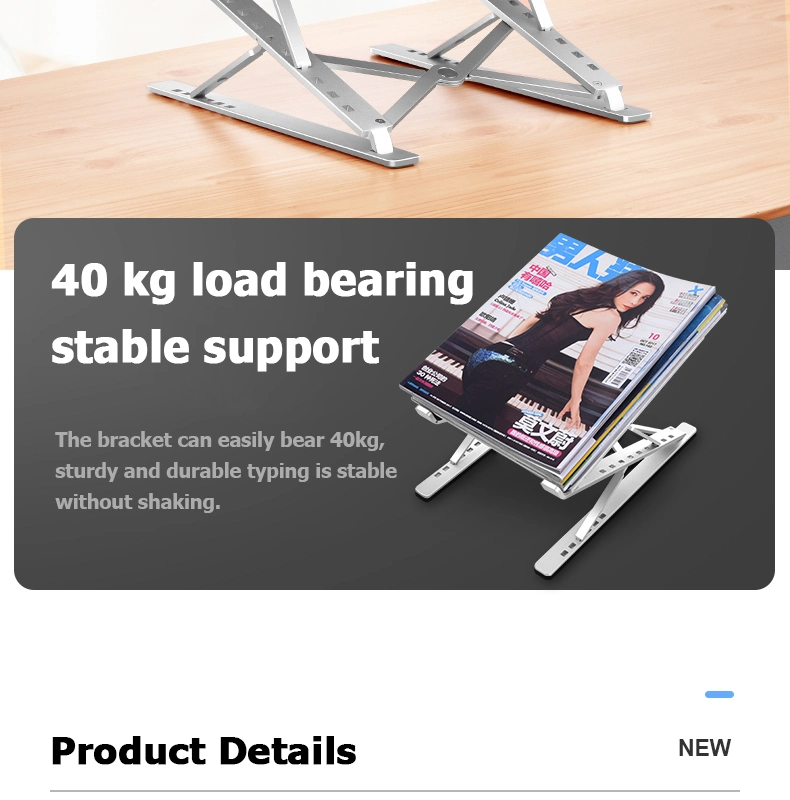 Newly Multi Folding Laptop Stand Phone Holder Aluminum Alloy Portable Laptop Stand