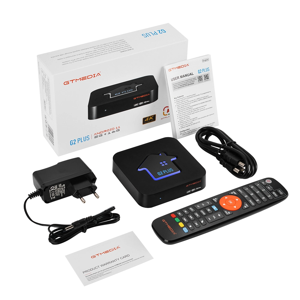 Gtmedia G2 Plus Android 11.0 TV Box Amlogic S905W2 2g16g Built-in 2.4G WiFi 4K H. 265