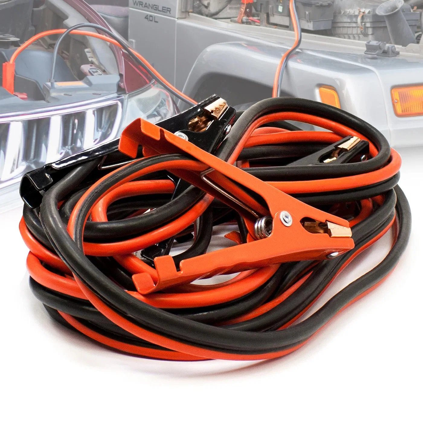 20FT Heavy Duty Jump Leads 500 AMP Battery Booster Jumper Cables Colour Coated Clamps Booster Cable for Petrol Diesel Car Van Truck (BC0420)