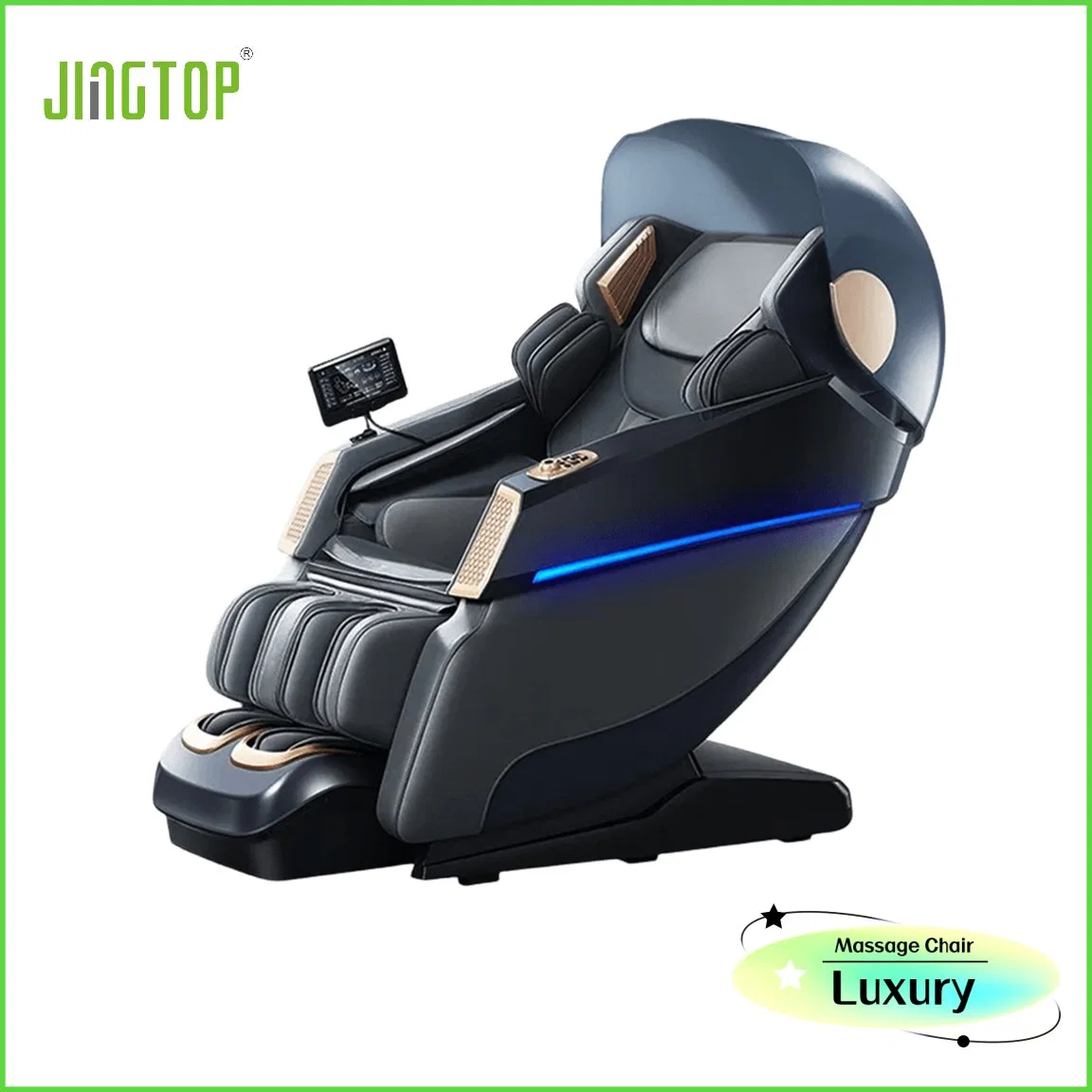 Mayorista/Proveedor de fábrica Jingtop 4D 3D con pantalla táctil de Venta caliente de nuevo Control remoto de la cápsula para amasar Shiatsu Silla de masaje