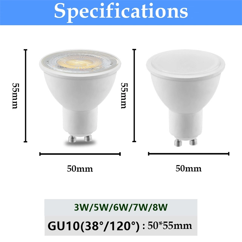 GU10 Gu5.3 Spotlight AC120 AC220V 3000K/4000K/6000K LED Light Lamp Home Decoration Replace Halogen Lamp