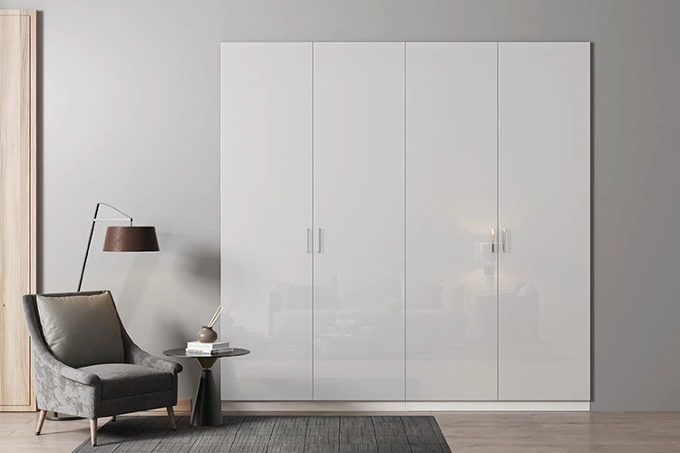 Opppein Lacquer Material Wardrobe Double Open Door