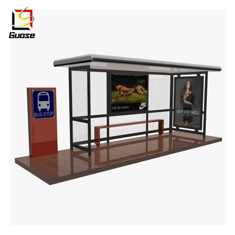 Train Platform Passenger Stop Stainless Steel Bus Stop Bench Covered Walkways