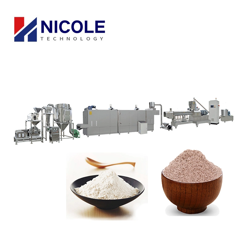 Energy Saving Double-Screw Nutrition Powder Making Machine Instant Rice Food Production Line