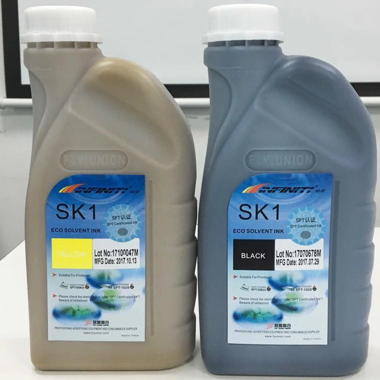 Original Infiniti Sk1 Eco Solvent Ink for Spt508GS/255GS Print Head for Fy-3200at/E8 Printer Printing Ink Pigment Ink Paint