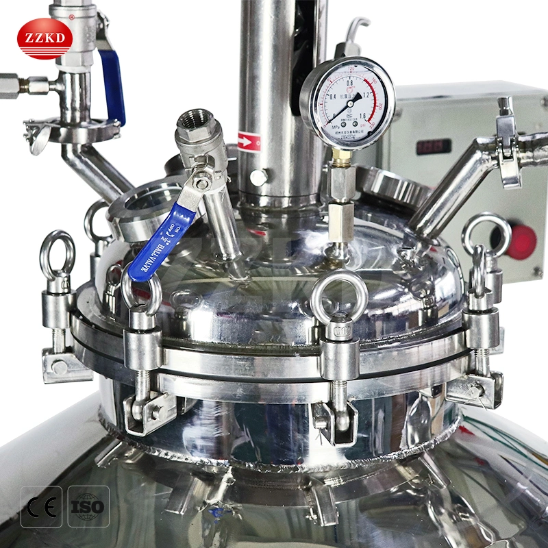 Liquid Mixing Tank Pyrolysis Double Layer Chemical Fixed Bed Bioreactor Stainless Steel Chemical Reactor