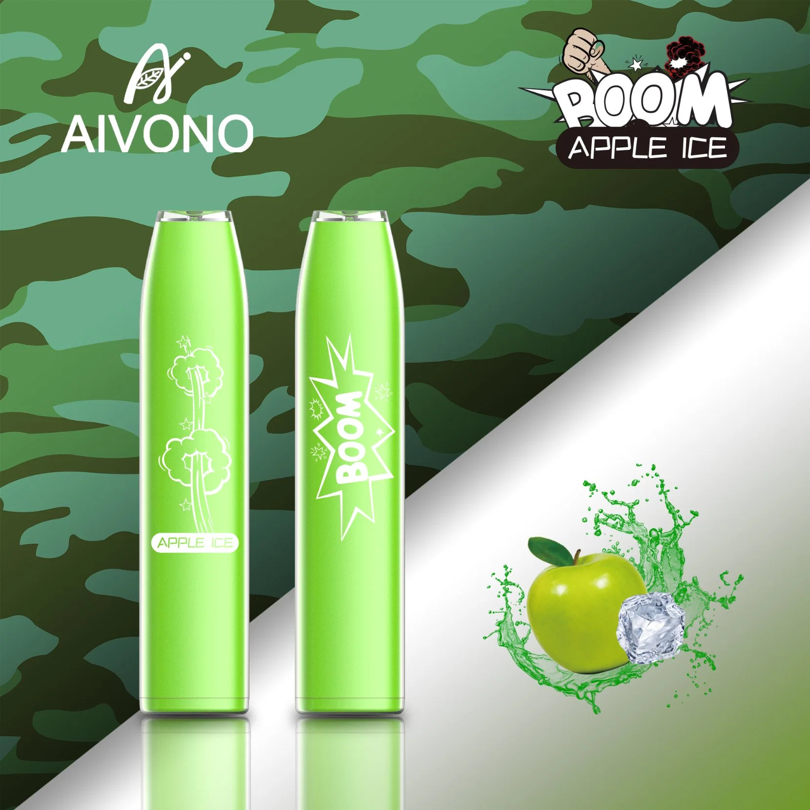 Aim Boom 600 نفخة قلم القرد القابل للاستخدام مرة واحدة مع صندوق التعبئة 500 مللي أمبير/ساعة نكهات البطارية Aivono 12