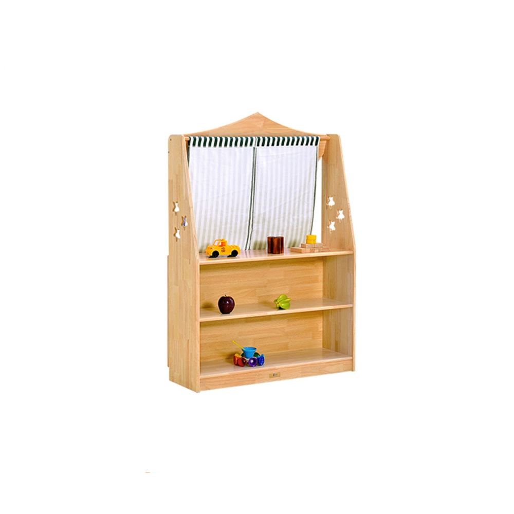 Rotate White Board Cabinet, Reading Area, Playroom Furniture Wooden Puppet House, Kindergarten and Preschool Children Center Furniture