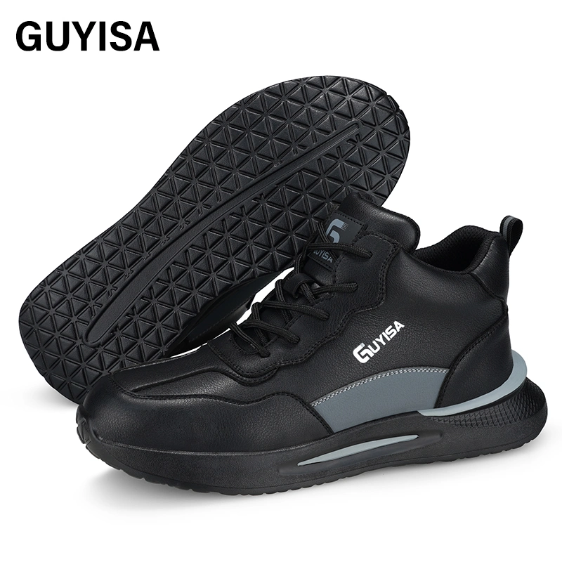 Guyisa 2022 Chaussures de plein air respirable et personnalisable Soft Men's Sports Steel Toe Chaussures de sécurité