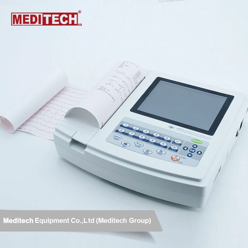 ECG/EKG de 12 canales de la máquina con electrodos de ECG/EKG Dispositivo de ECG de gran capacidad aprobado CE