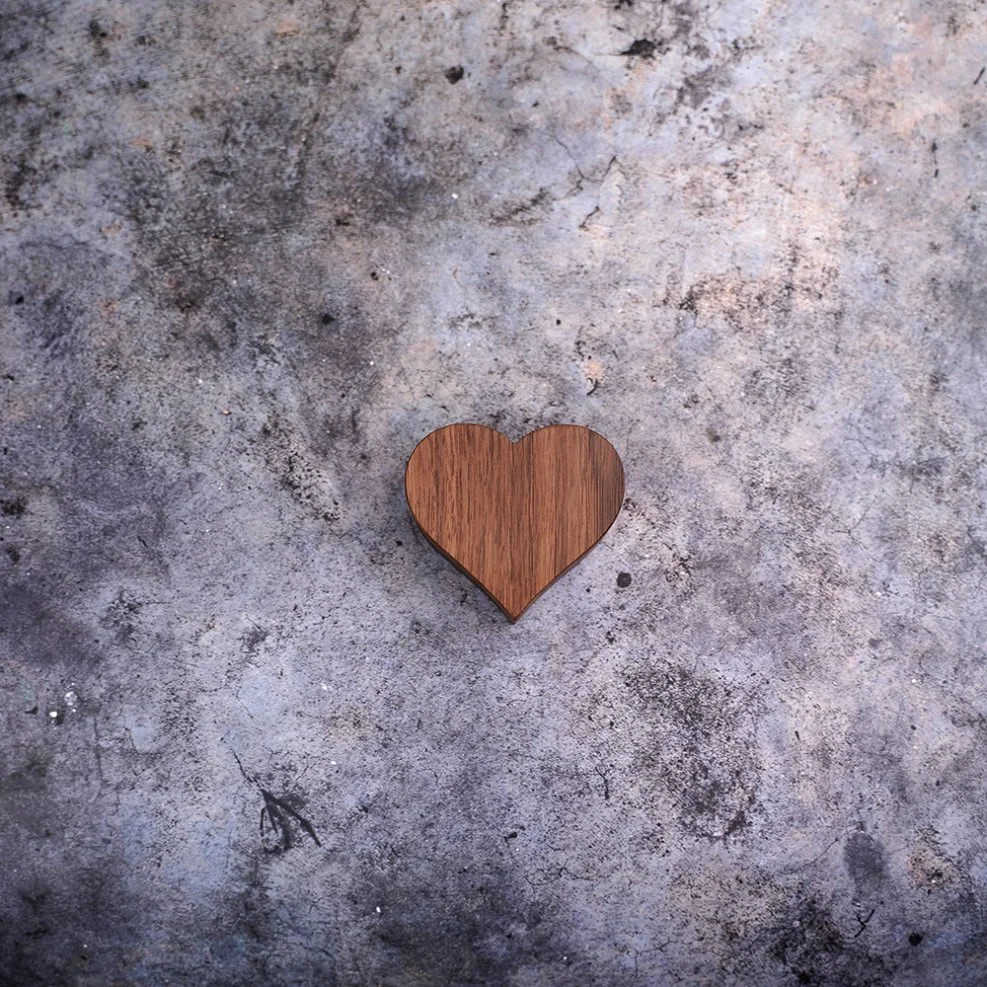 Engagement Ring Box Jewelry Wooden Box Lover Heart Walnut Packaging