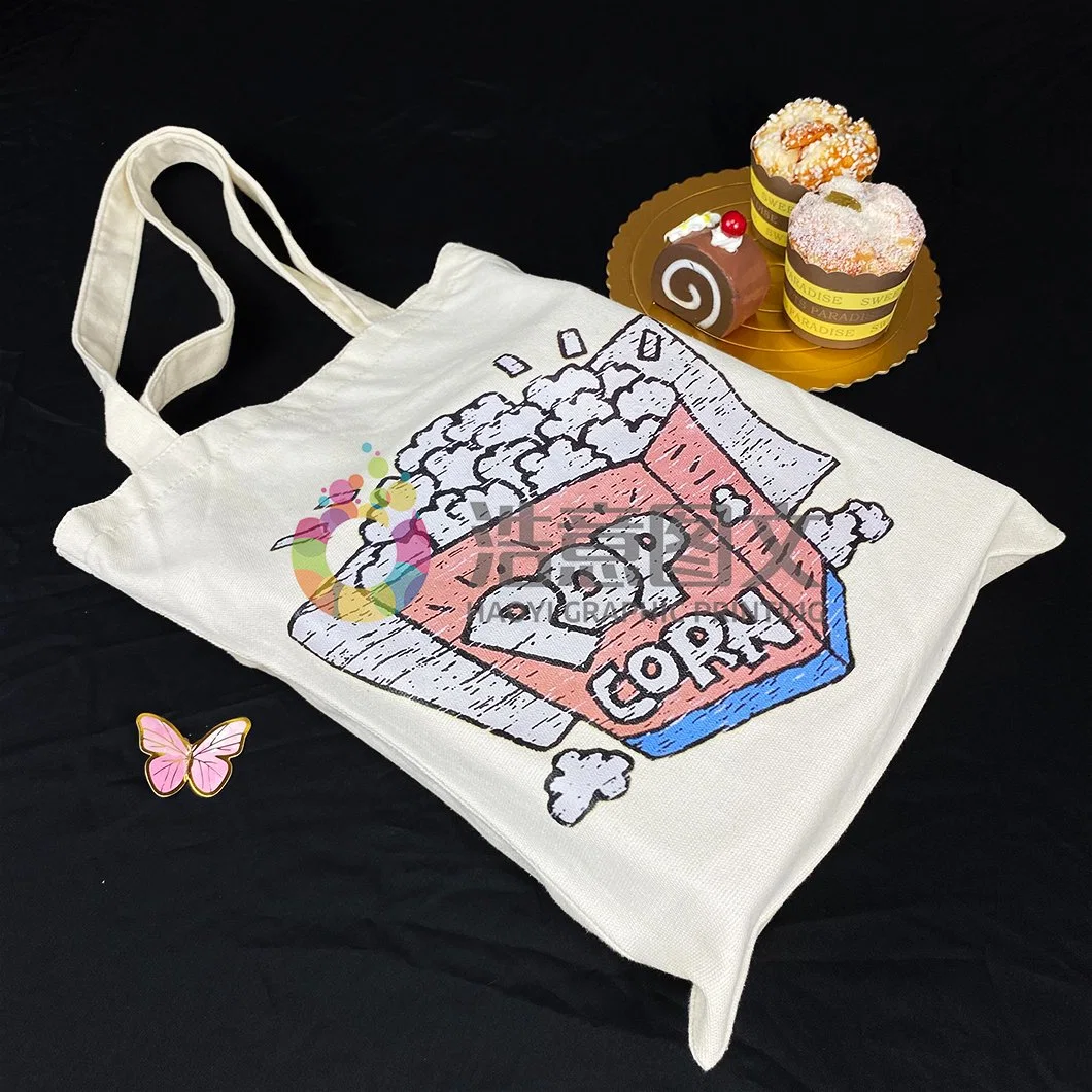 Cotton Canvas Bag Printed Logo/ Fashionable One Shoulder Canvas Bag