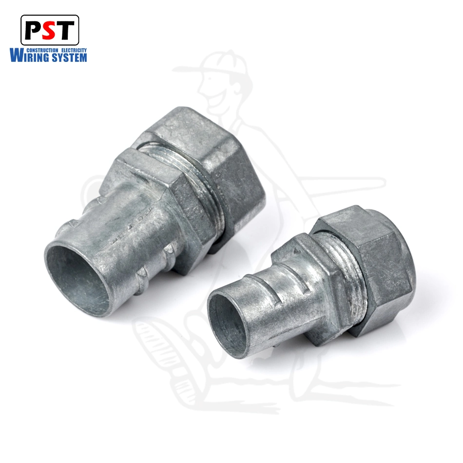 Conducto metálico flexible de acoplamiento conector/Bx-Flex Zinc Conectores Squeeze