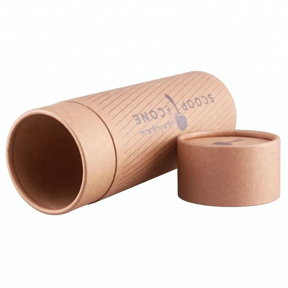 Custom Eco Friendly Carton de papier kraft de vérin de boîte ronde vide des boîtes en carton d'artisanat de l'emballage biodégradable Tubes