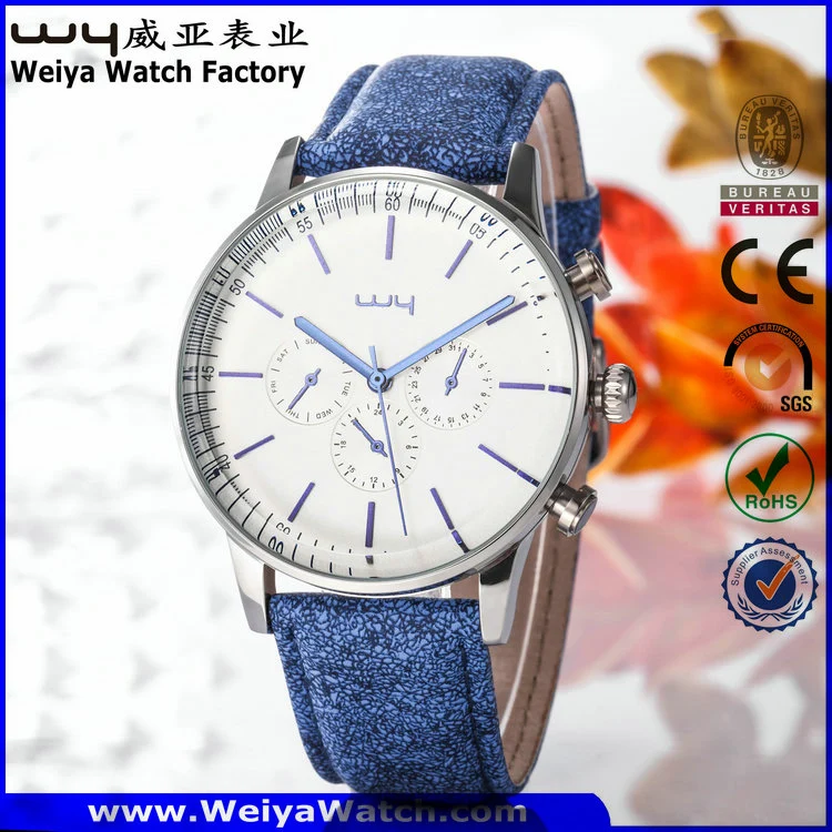 ODM Leather Strap Casual Quartz Ladies Wrist Watch (Wy-081B)