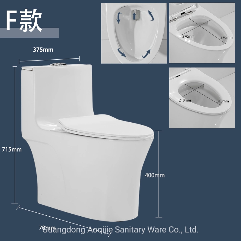 Modern Style Easy to Clean Glazed Different Models Glossy White Colored Toilet Bowl Ceramic Water Closet Wc Toilet Set High and Short Shape S/P Trap OEM Brand