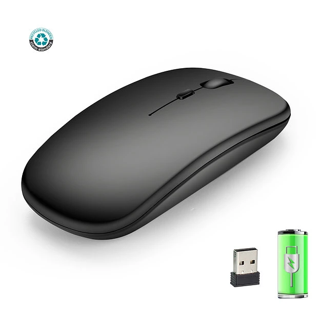 ODM OEM presente de promoção Rcs ABS reciclado escritório ergonómico Mouse Sem Fio