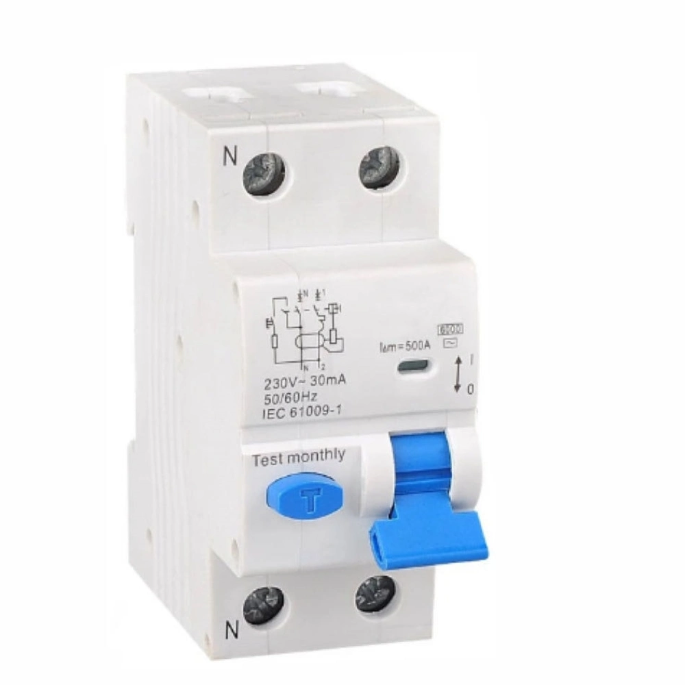 Disjoncteur RCBO circuit résiduel avec protection contre les surcharges 16A 20A 25A 32A 50A 63 A.