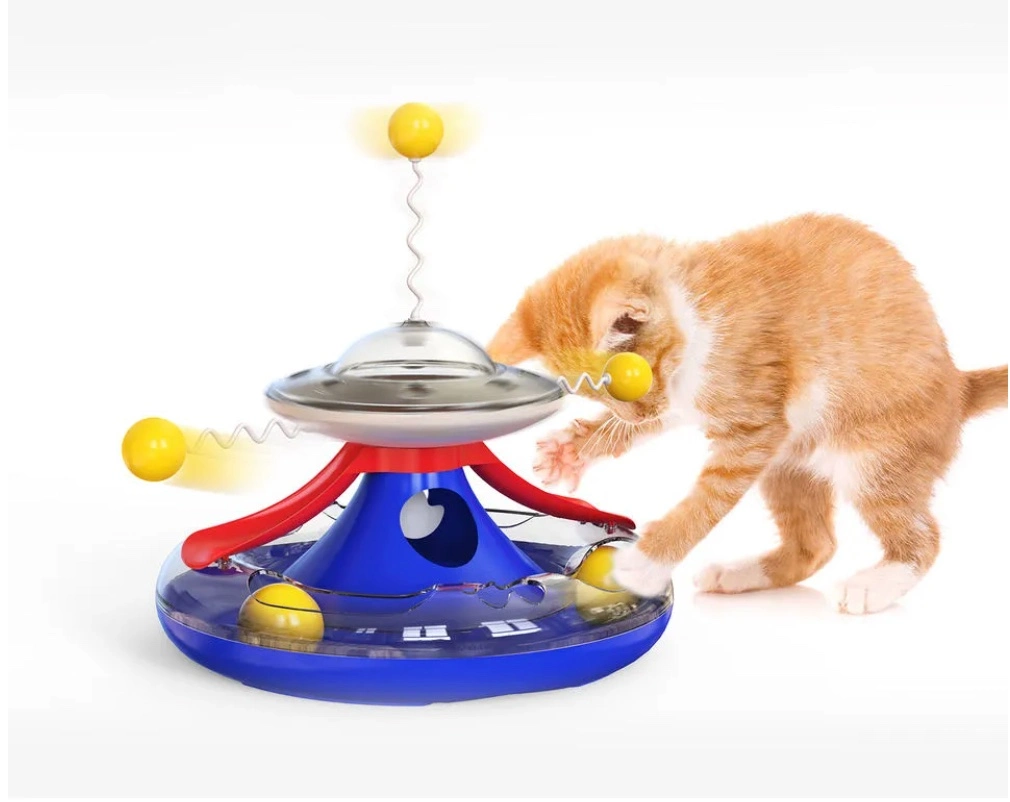 Hot Selling Puzzle Turntable Windmill Pet Feeder Toys Interactive Food