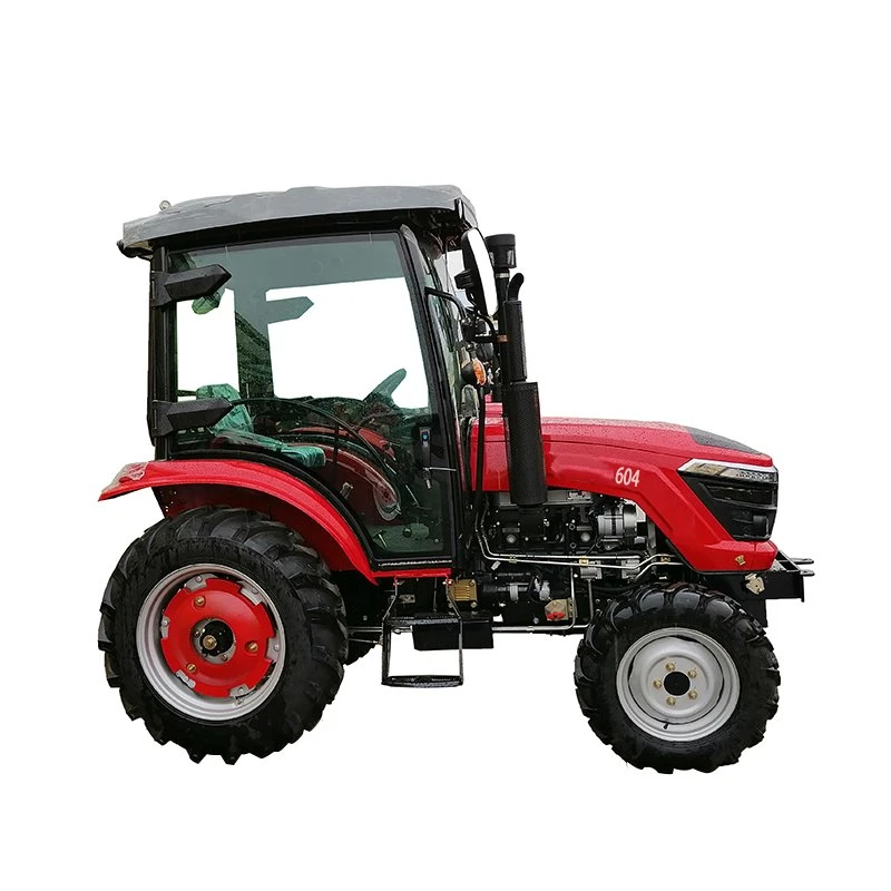 Original Factory Direct Price Farm Machinery 60HP 604 4 Wheel Drive Diesel Mini Tractor with Front Loader and Backhoe