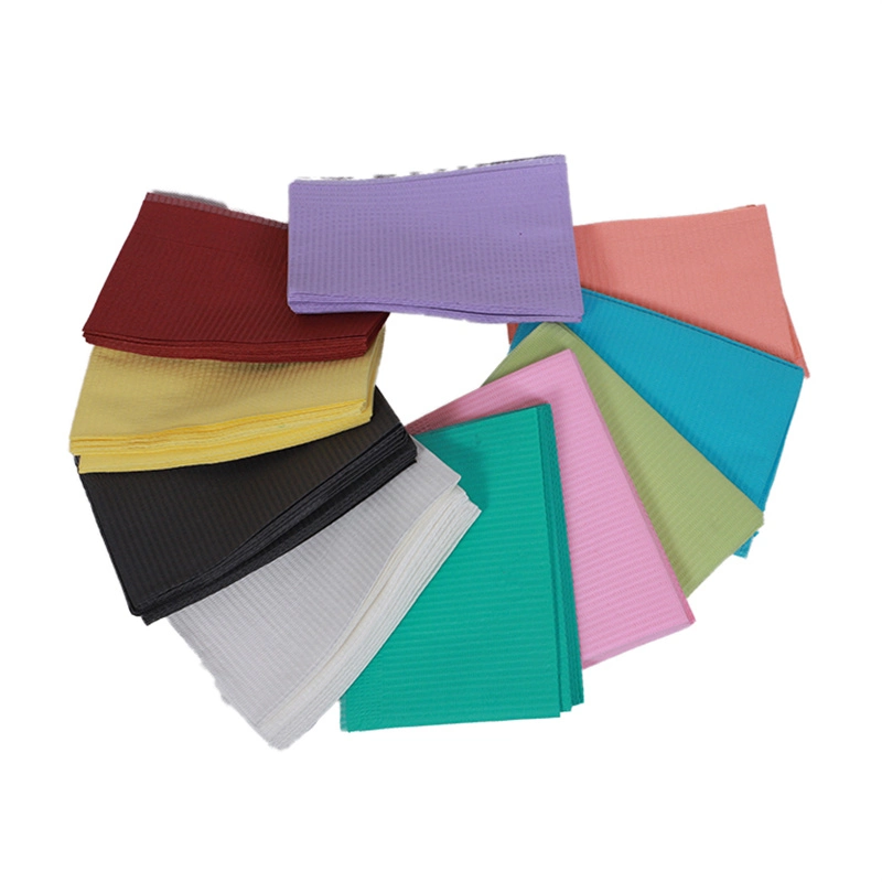 Materials Paper+PE Film Colorful Hospital Sterilization Dental Patient Bibs