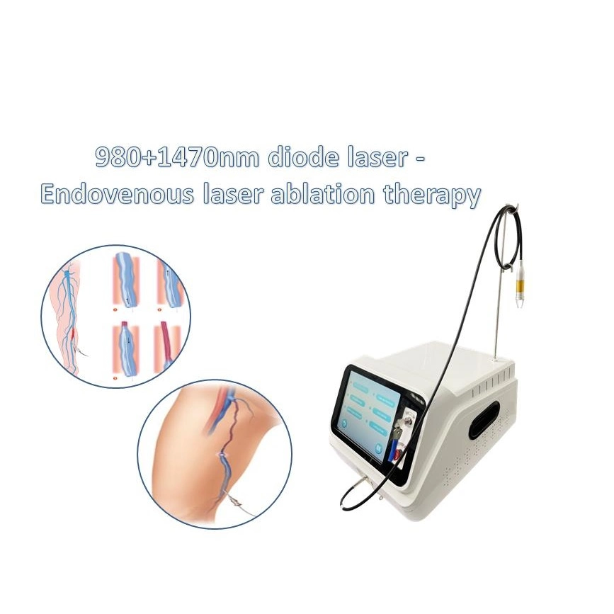 Nouveau 1470980nm nm clinique de chirurgie d'équipement pour l'utilisation de l'équipement laser Evlt Varices Traitement laser Laser Ablation veineuse Matériel médical