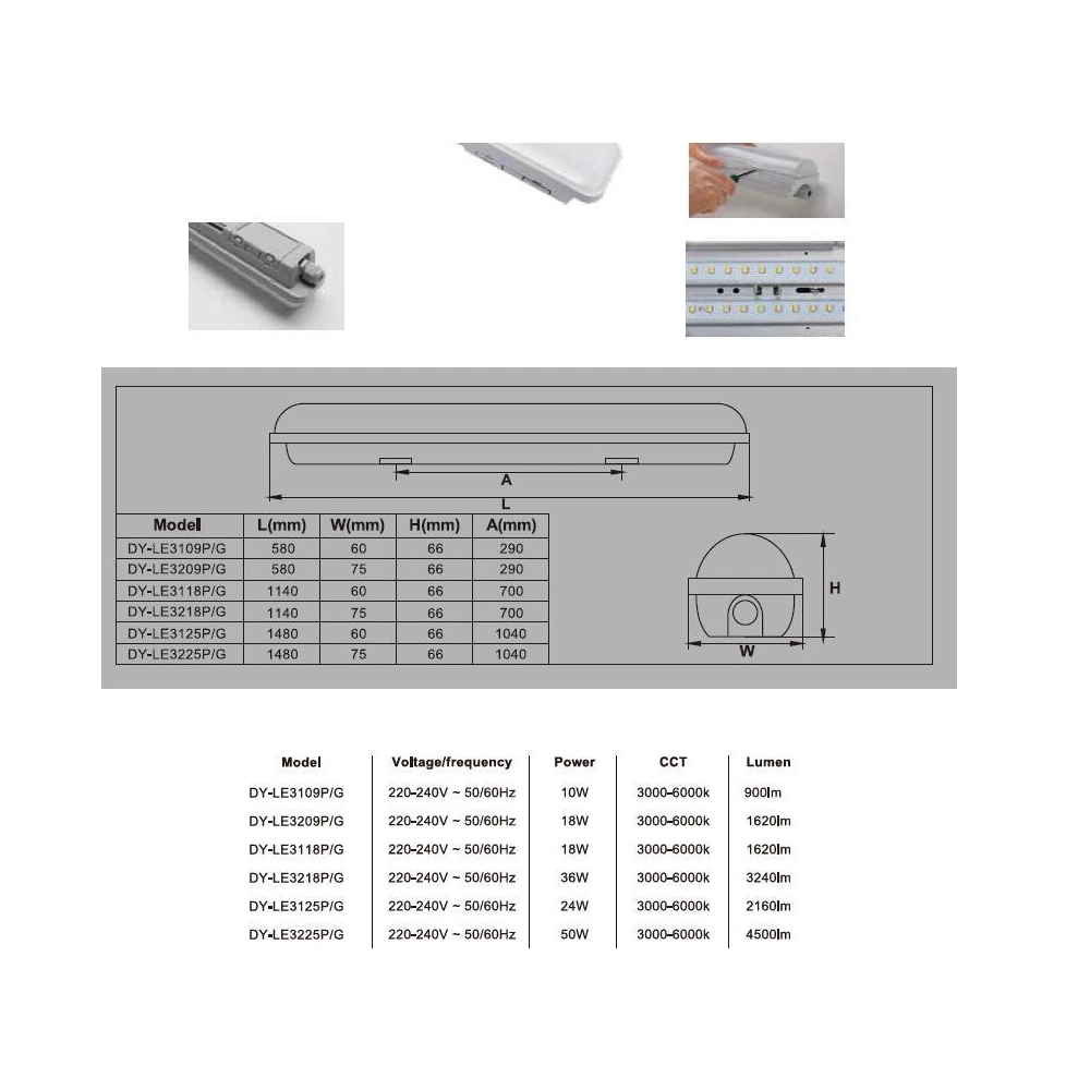 LED Linear Light Waterproof 0.6m 1.2m 1.5m 1.8m Outdoor Wall Light