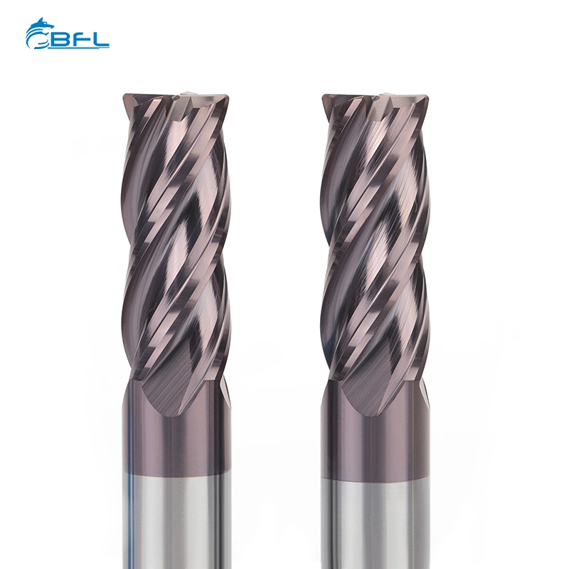 Bfl HRC45-55 Tungsten Solid Carbide End Mill Ball Nose Milling Cutter, Square, Corner Radius Fresa Bits
