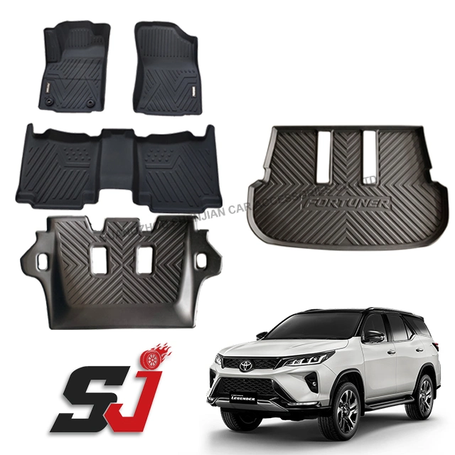 Fábrica directa de coches Accesorios de interior profundo alfombra alfombra camión Alfombrilla para suelo de bandeja automática/alfombrilla para maletero trasera alfombrilla para coche de goma personalizada Para Toyota Fortuner