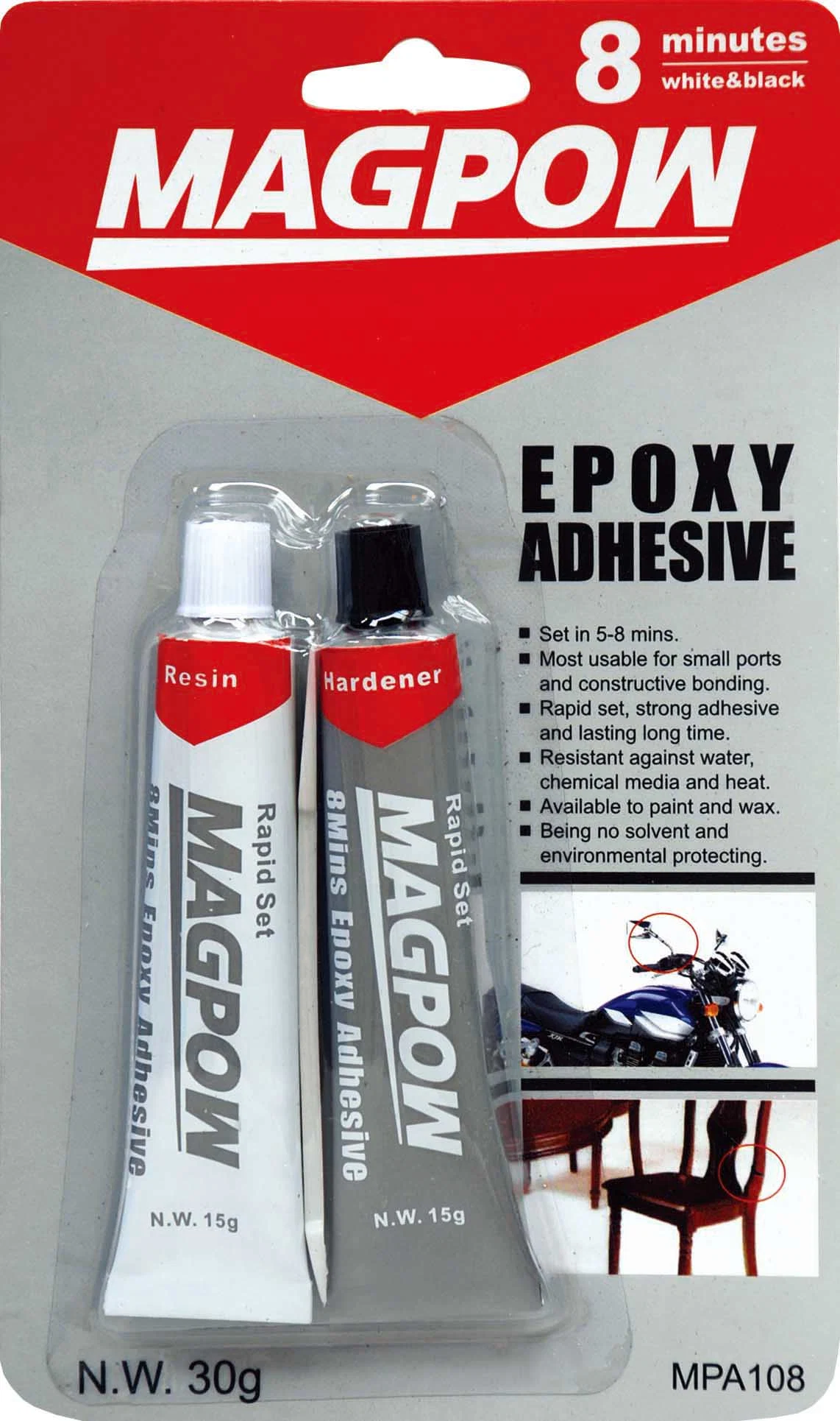 Excelente ambiental rápido acero epoxy para Auto-Parts Ab