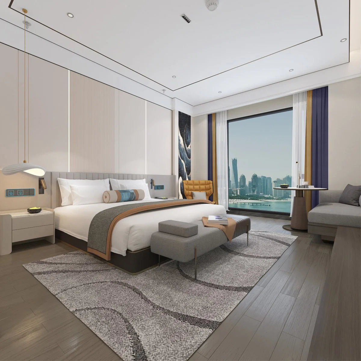 Deluxe cinco estrellas Resort SPA Hotel de alta calidad mobiliario de habitación