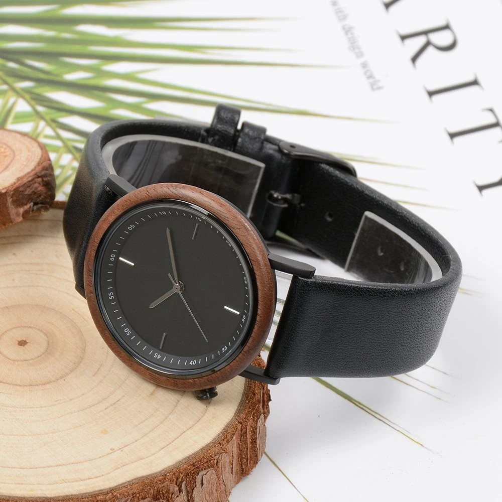 Luxury Executive Leather Strap Bewell Wood Watch Custom Wooden Wrist Watch with Private Label for Men & Women Relogio Masculino